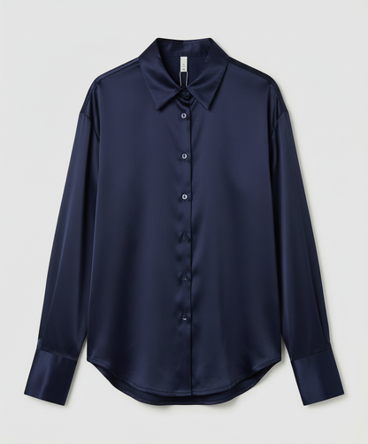 Damen Seidenbluse Elegantes Design Vintage Optik