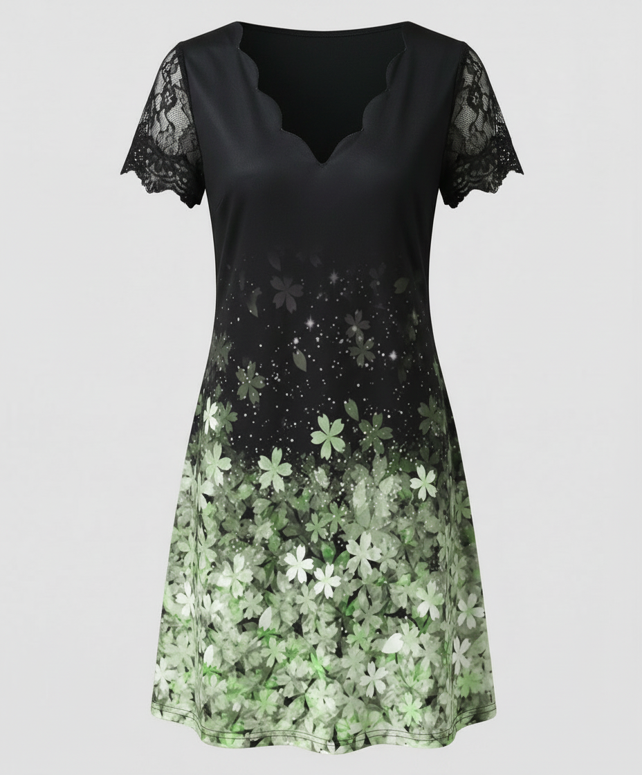 Norvielle Damen Kleid Elegantes Detail