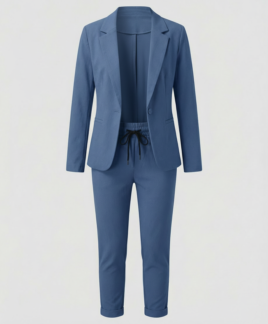 Damen Blazer Hosen Set Elegantes Business