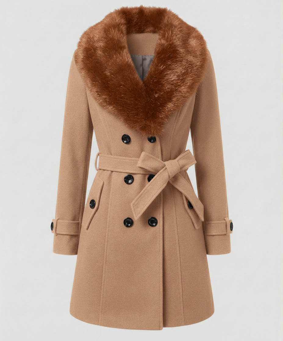 Damen Pelzmantel Elegantes Design