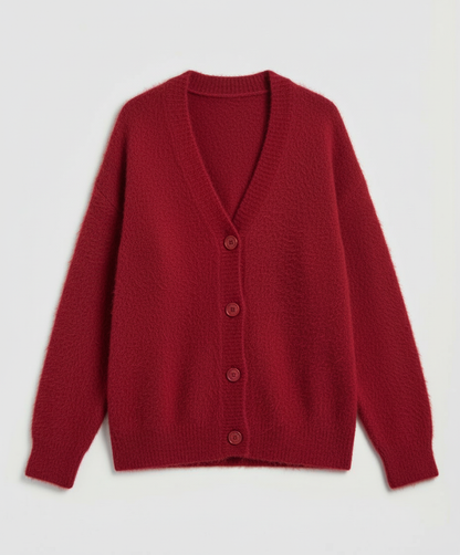Damen Mohair Strickjacke Kuschelig