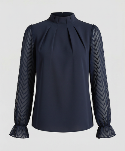 Damen Langarm Oberteil Elegantes Design
