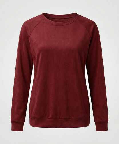Damen Rundhals Sweatshirt Bequem