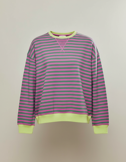 Damen Oversized Pullover Streifen Norvielle