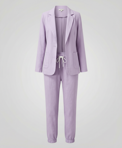 Damen Blazer Jogger Set Elegantes Design