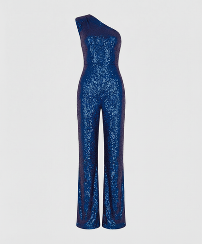 Damen Pailletten Jumpsuit Modern Glitzer