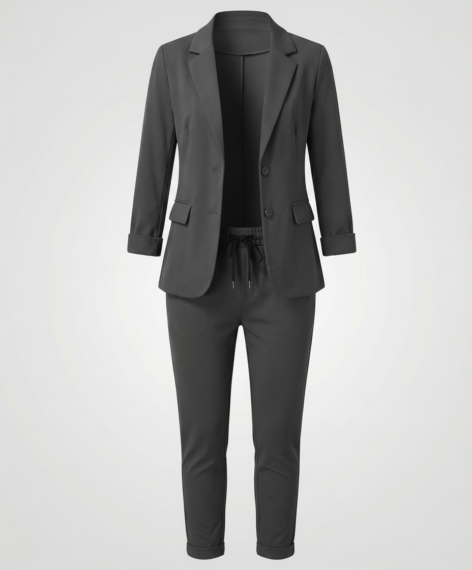 Damen Blazer Hosen Set Elegantes Business