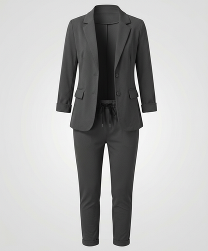 Damen Blazer Hosen Set Elegantes Business