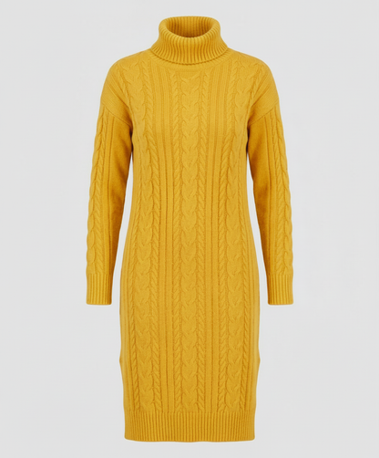Damen Strickkleid Warm Elegantes Winterkleid