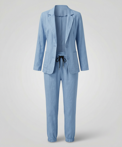 Damen Blazer Jogger Set Elegantes Design