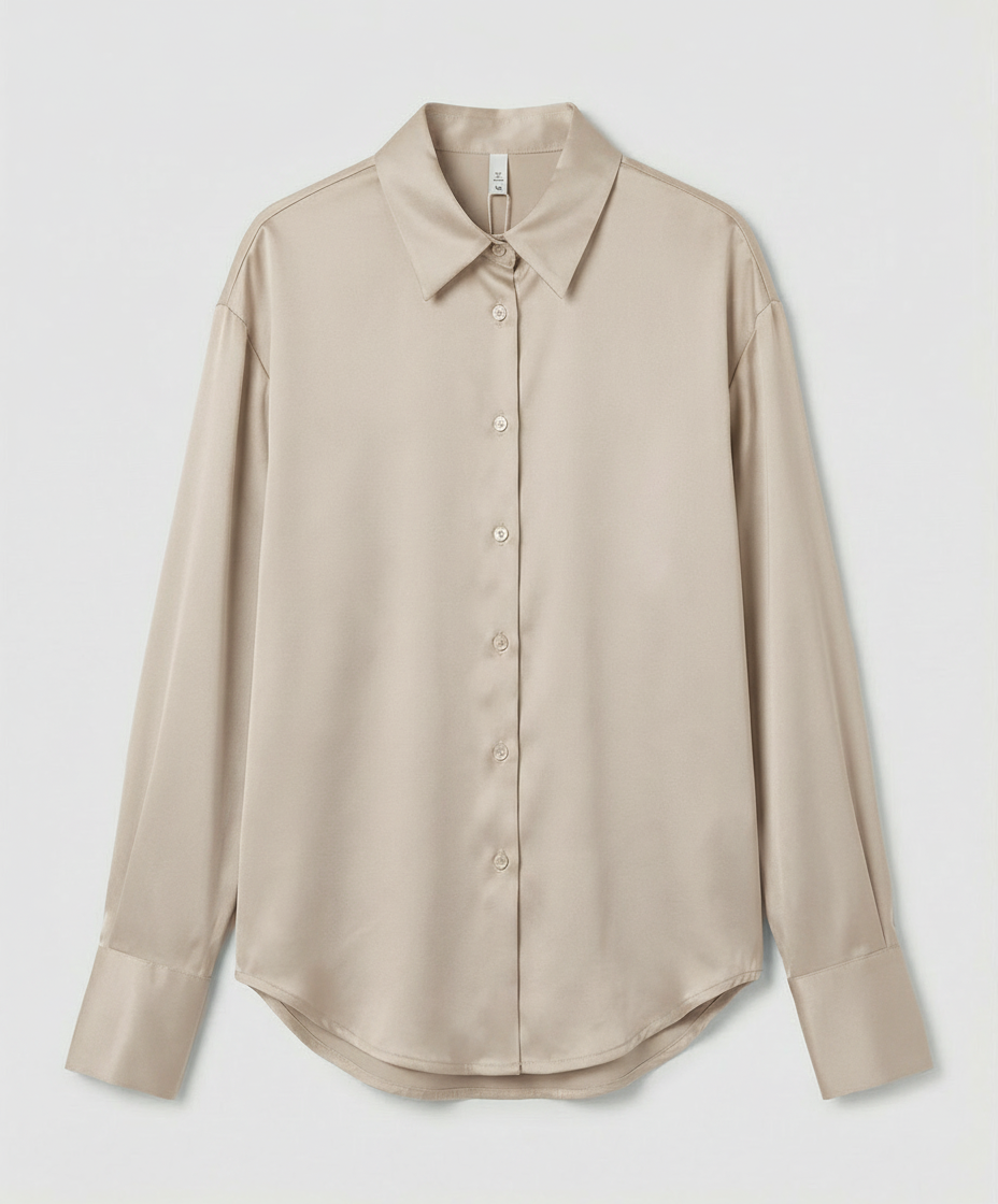 Damen Seidenbluse Elegantes Design Vintage Optik
