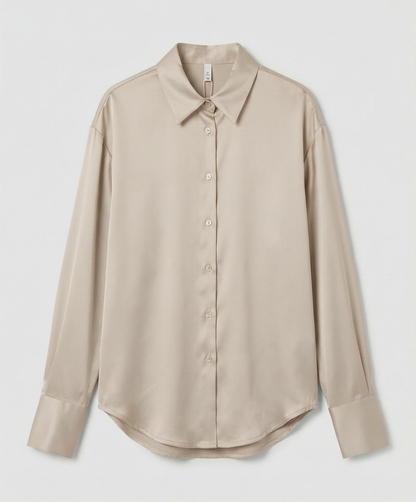 Damen Seidenbluse Elegantes Design Vintage Optik