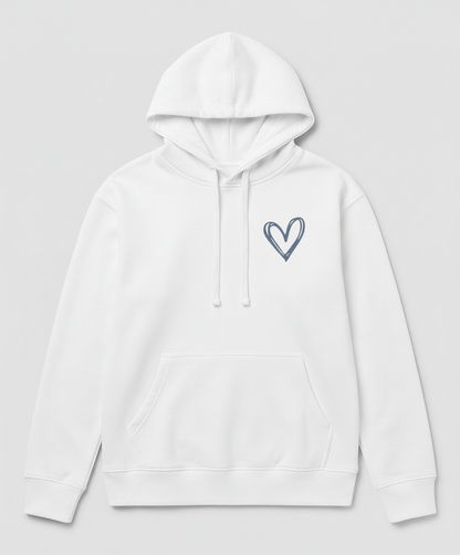 Damen Kapuzenpullover Herzdruck Norvielle