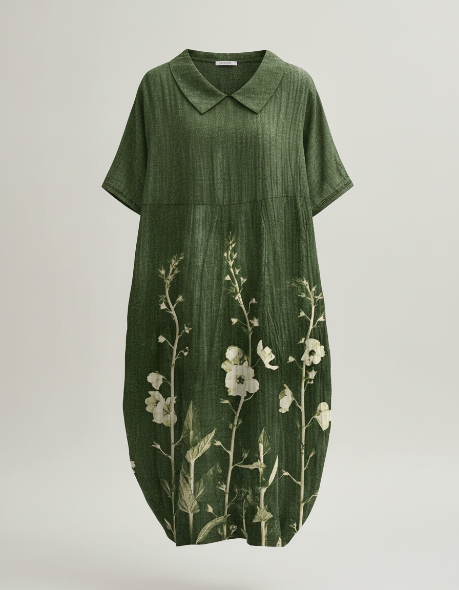 Damen Sommerkleid Leichtes Blumenmuster