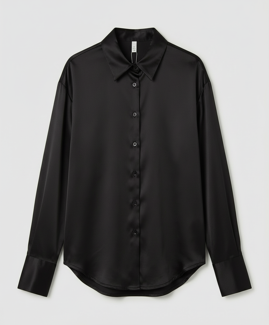 Damen Seidenbluse Elegantes Design Vintage Optik