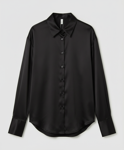 Damen Seidenbluse Elegantes Design Vintage Optik