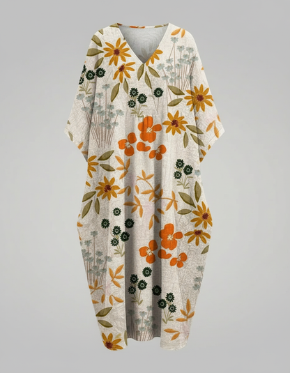 Damen Sommerkleid Leichtes Blumenmuster