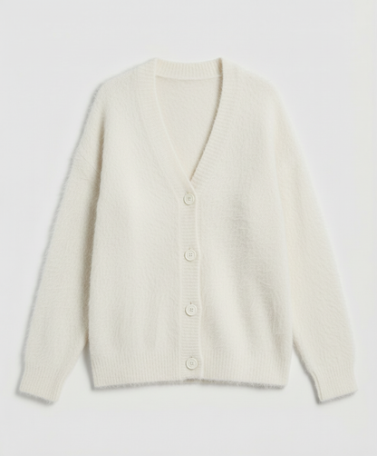 Damen Mohair Strickjacke Kuschelig