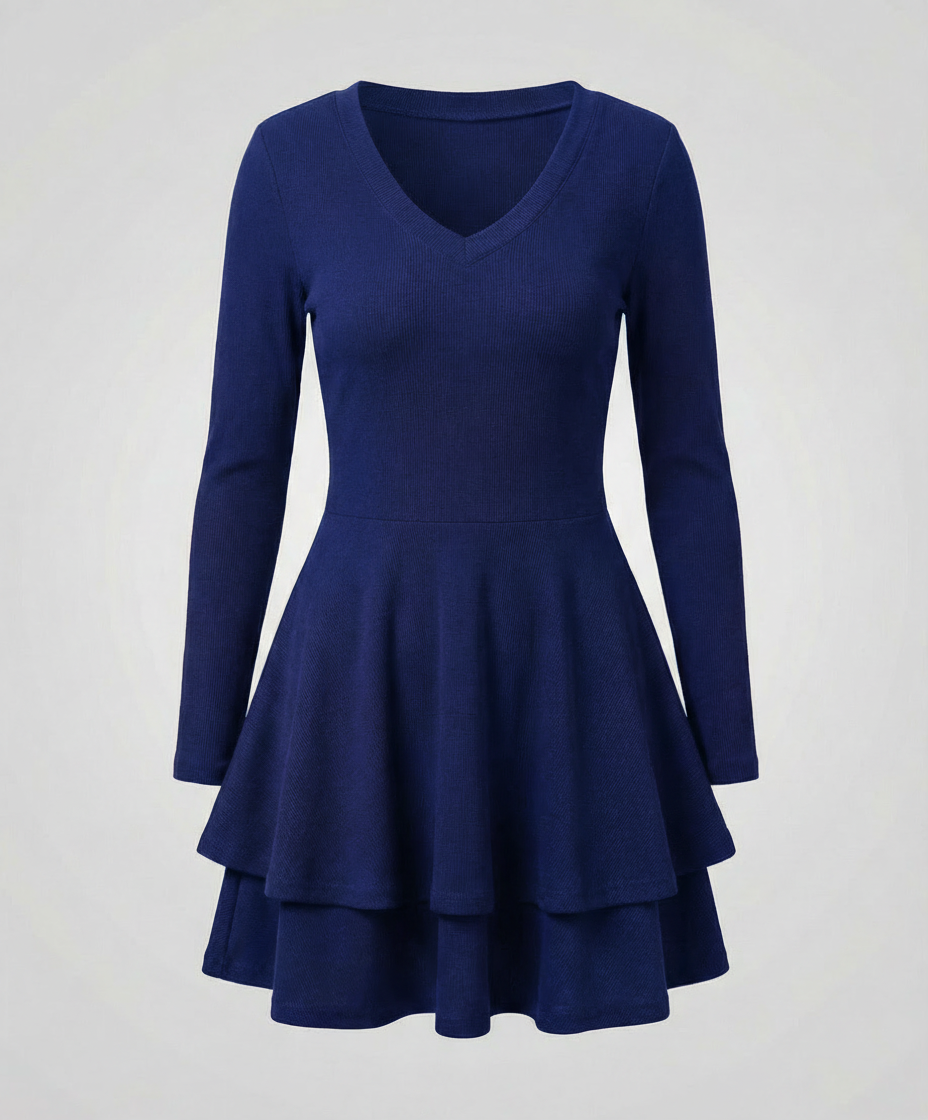 Damen Wickelkleid mit Rüschen