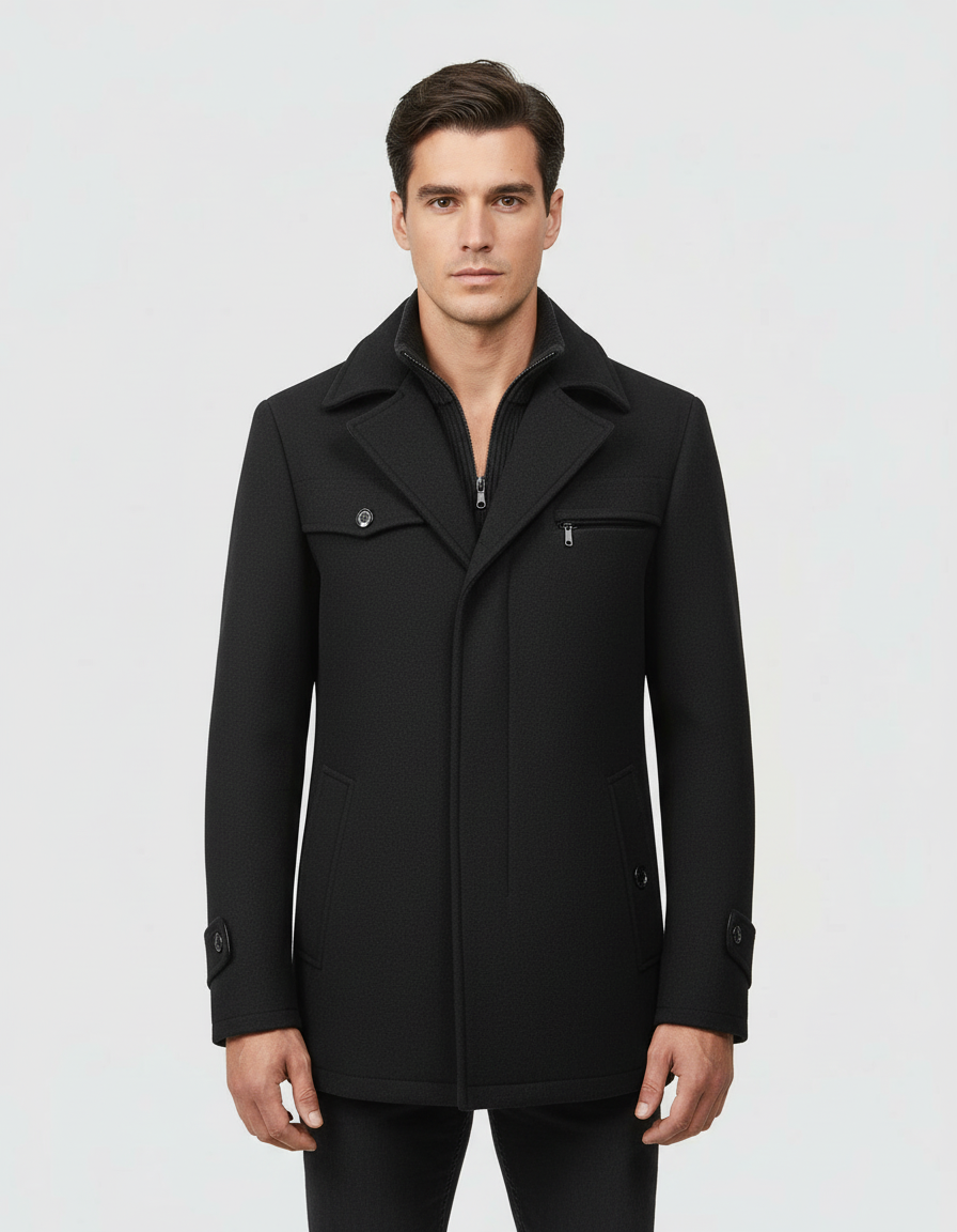 Herren Winterjacke Wasserdicht Business Schwarz - Norvielle