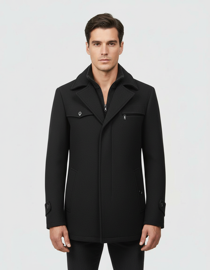 Herren Winterjacke Wasserdicht Business Schwarz - Norvielle
