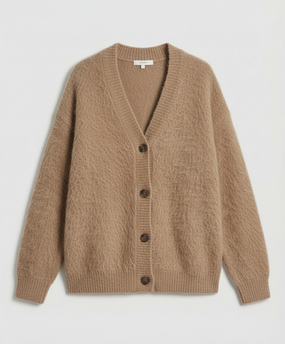 Damen Mohair Strickjacke Kuschelig