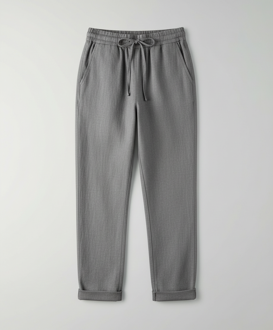 Damen Leinenhose Luftig Sommer Beige