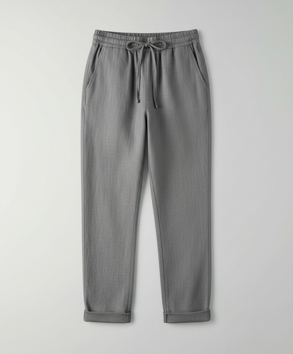 Damen Leinenhose Luftig Sommer Beige