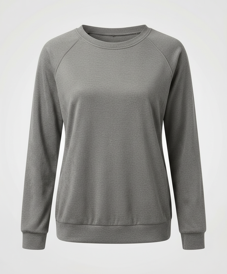 Damen Rundhals Sweatshirt Bequem