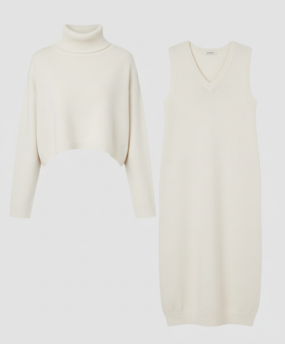 Damen Jersey Midikleid Elegantes Design