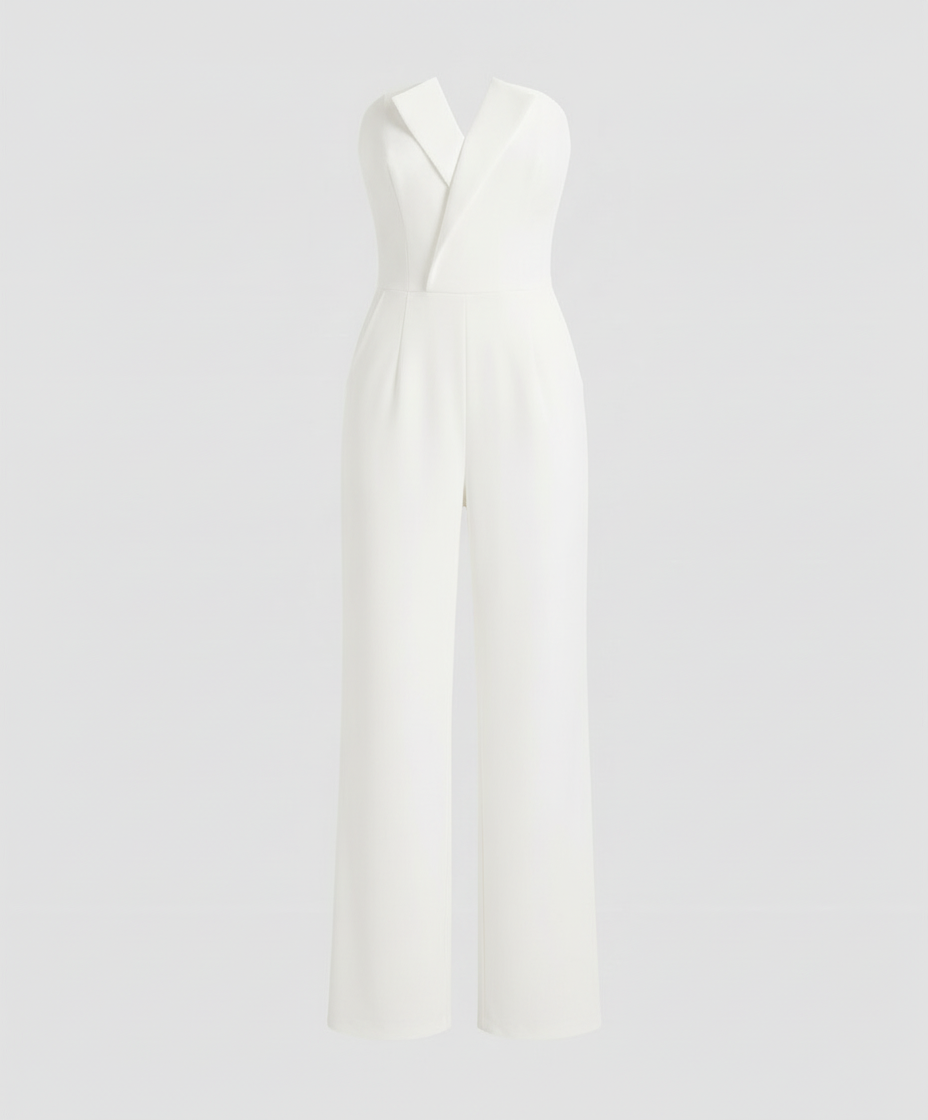 Ärmelloser Damen Overall V-Ausschnitt