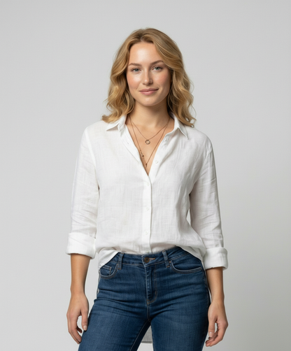 Damenbluse Elegant aus Baumwolle für den Alltag - Norvielle