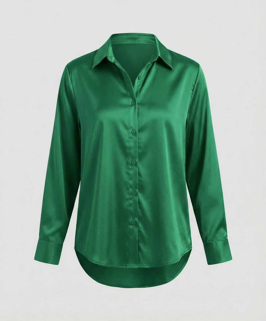 Herren Langarmhemd Elegantes Baumwolle Weiß