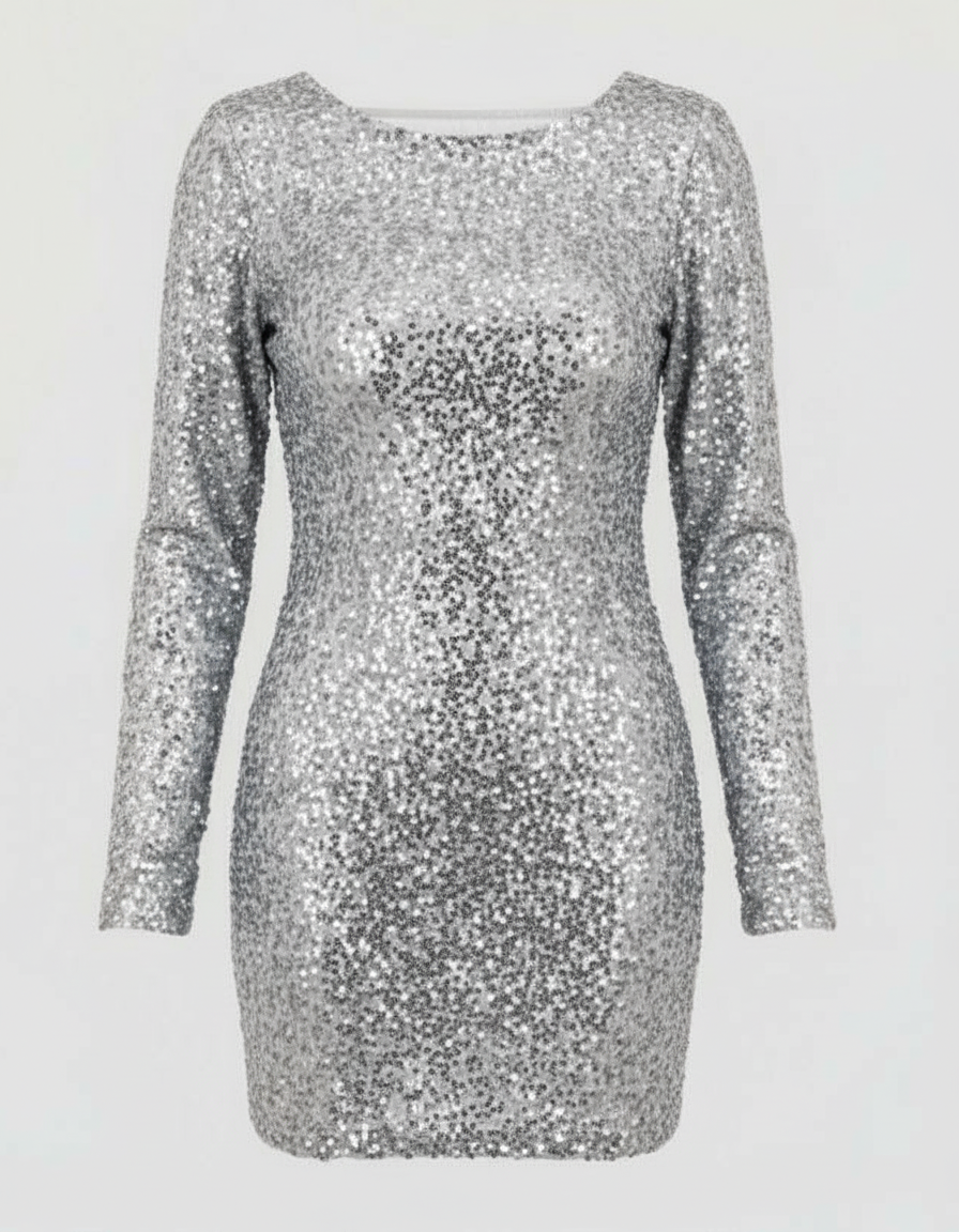 Norvielle Damen Cocktailkleid Offene Rückseite Elegant