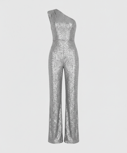 Damen Pailletten Jumpsuit Modern Glitzer