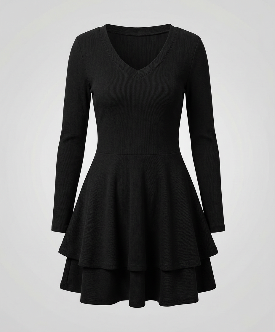 Damen Wickelkleid mit Rüschen