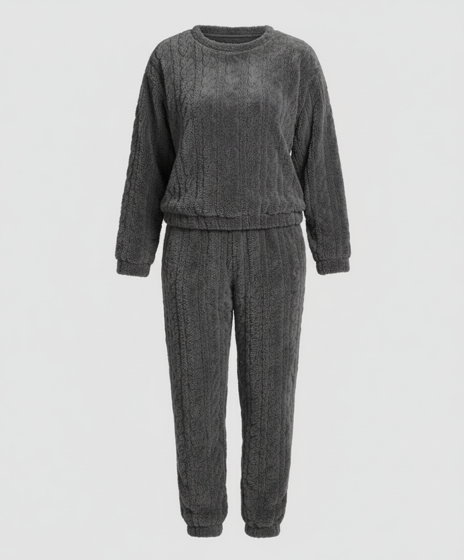 Damen Fleece Pyjama Set Kuschelig