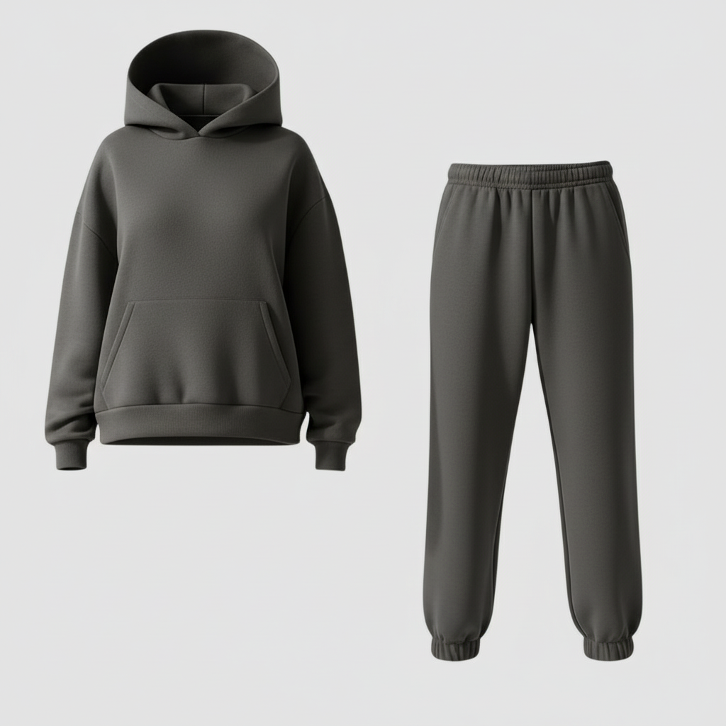 Damen Set Rundhals Oberteil mit passender Hose