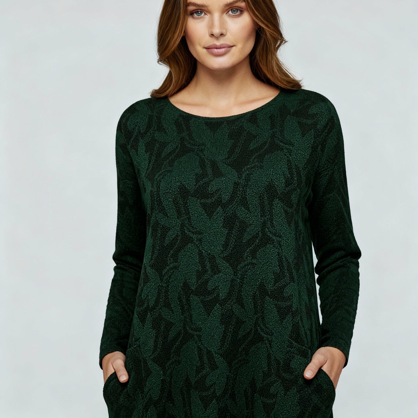 Damen Winterkleid Elegant Druck Komfort