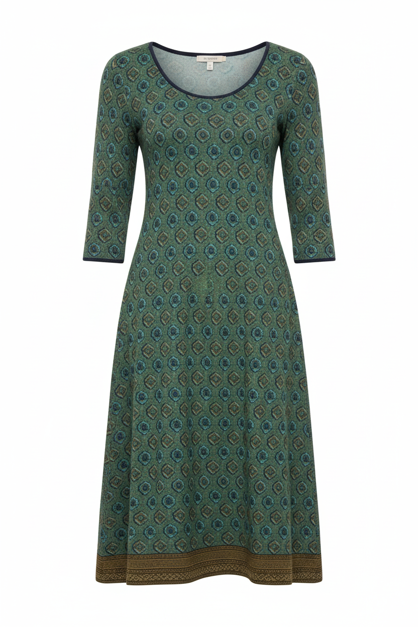 Norvielle Damen Midikleid Boho Stil