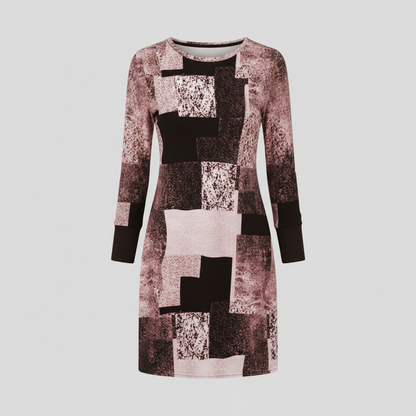 Damen Strickkleid Geometrisches Muster