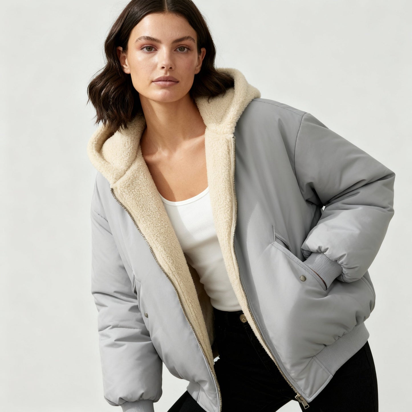 Damen Oversized Jacke Großvolumig