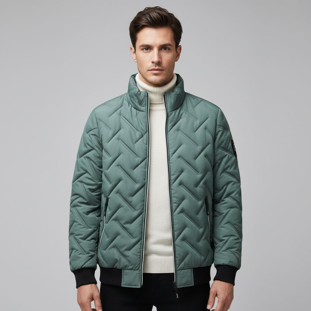 Modische Damen Lederjacke Schwarz - Norvielle