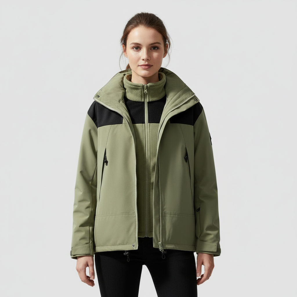 Damen 3-in-1 Fleece Winterjacke Komfort - Norvielle