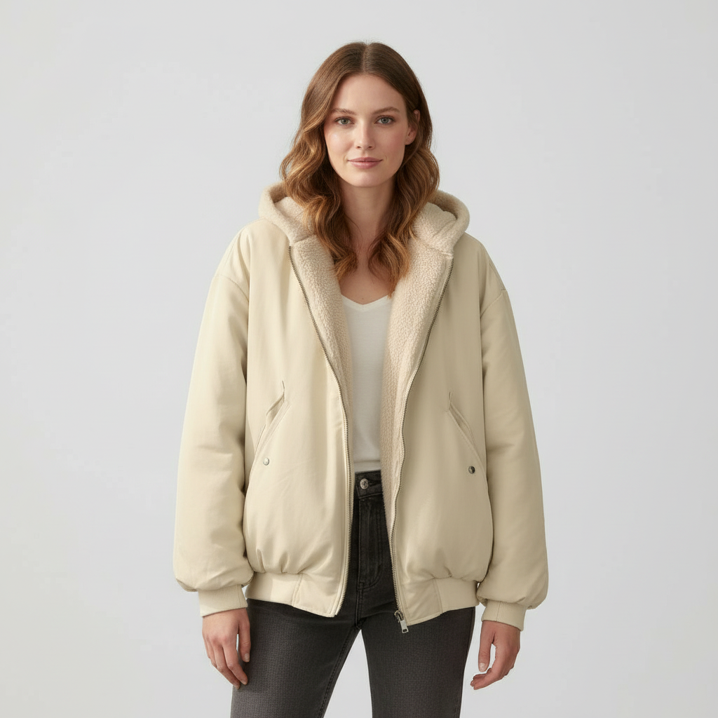 Damen Oversized Jacke mit Steppkontur und Gesteppter Passform - Norvielle