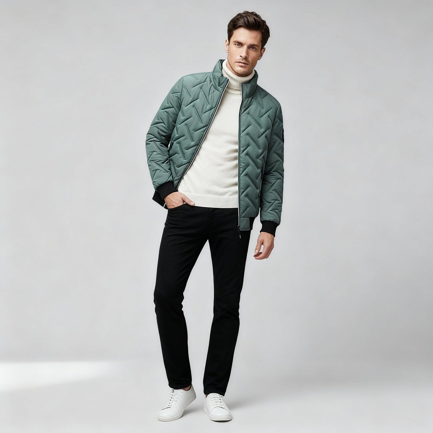 Modische Damen Lederjacke