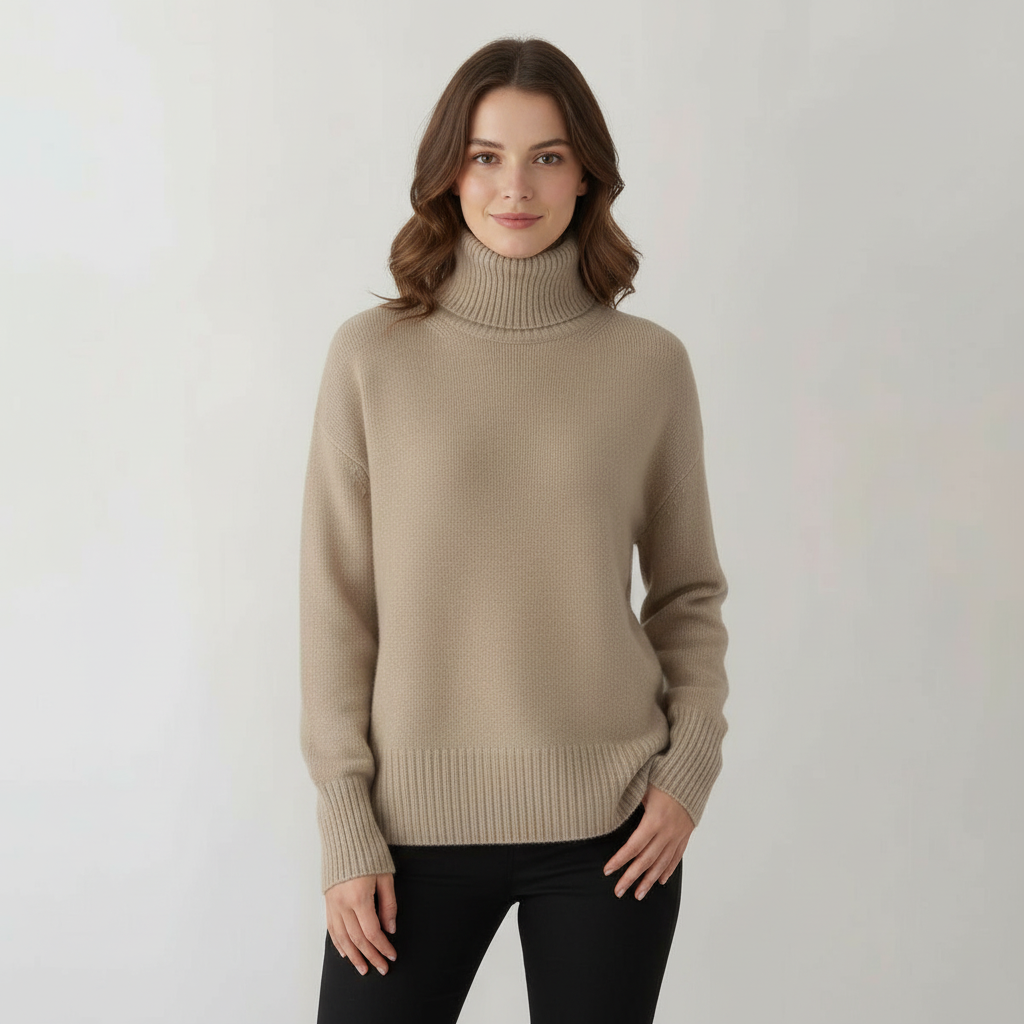 Damen Kaschmir Rollkragenpullover - Norvielle