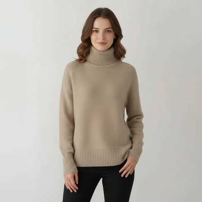 Damen Kaschmir Rollkragenpullover - Norvielle