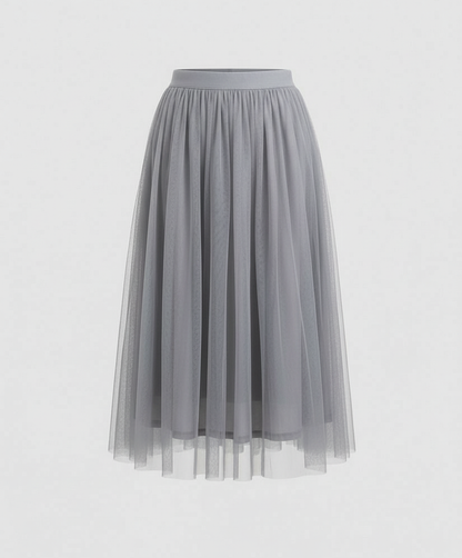 Norvielle Damen Knöchellanger Rock Hohe Taille