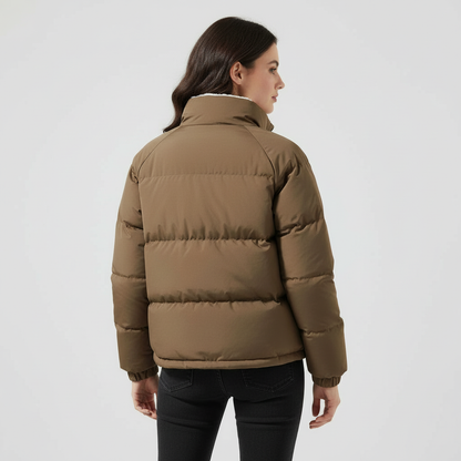 Damen Pufferjacke Fleecegefüttert Leicht
